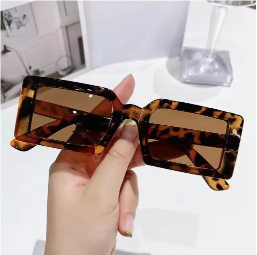 Women’s Small Frame Sunglasses – Trendy Jelly Color Square Shades