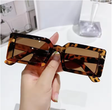 Women’s Small Frame Sunglasses – Trendy Jelly Color Square Shades