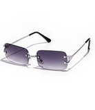 Ruiao 2025 Rimless Sunglasses – UV400 Fashion Square Metal Shades for Men