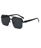 Oversized Retro Polygon Square Sunglasses – Double Bridge Metal Frame, Gradient UV400 Shades for Men & Women