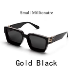 Ruiao Retro Black Millionaire Shades – Luxury Designer Sunglasses 2025 for Men