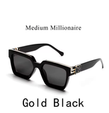 Ruiao Retro Black Millionaire Shades – Luxury Designer Sunglasses 2025 for Men