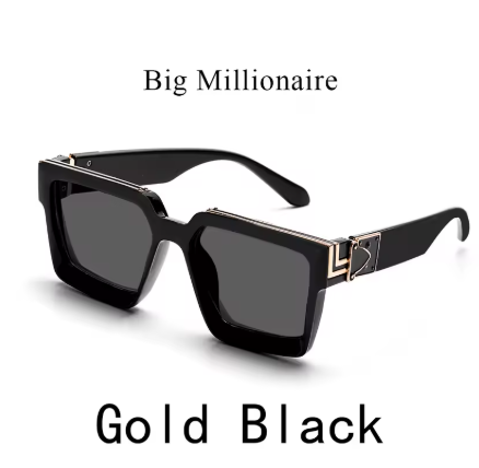 Ruiao Retro Black Millionaire Shades – Luxury Designer Sunglasses 2025 for Men