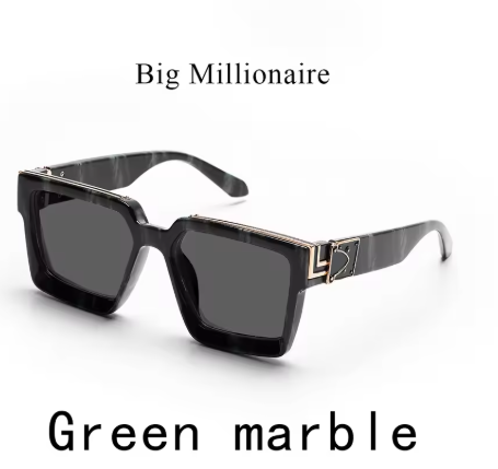 Ruiao Retro Black Millionaire Shades – Luxury Designer Sunglasses 2025 for Men
