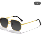 HBK New Pilot Sunglasses – Retro Double Bridge Metal Shades for Men