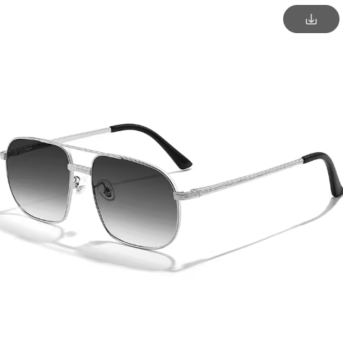 HBK New Pilot Sunglasses – Retro Double Bridge Metal Shades for Men
