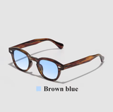 Ruiao 2025 Retro Round Sunglasses – Luxury Vintage Shades for Men