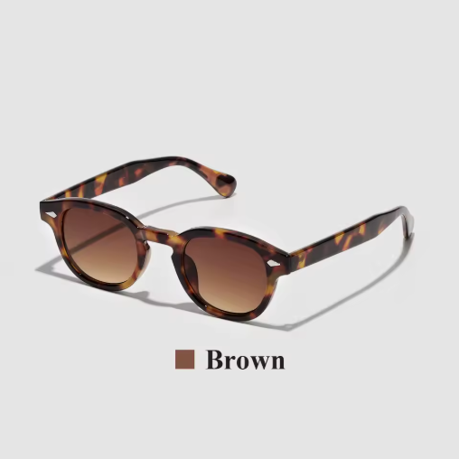 Ruiao 2025 Retro Round Sunglasses – Luxury Vintage Shades for Men