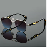 KAMMPT Vintage Square Sunglasses – Classic Double Bridge Shades for Men