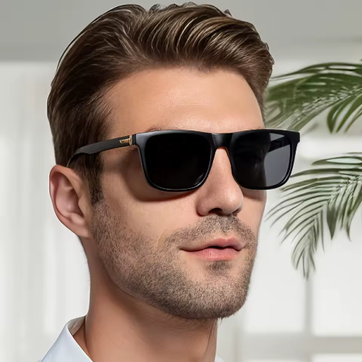 Classic Polarized Men’s Square Sunglasses – Vintage Style