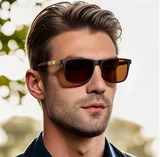 Classic Polarized Men’s Square Sunglasses – Vintage Style