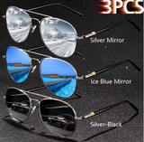 3PCS Vintage Square Sunglasses – Men & Women