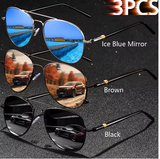 3PCS Vintage Square Sunglasses – Men & Women