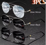 3PCS Vintage Square Sunglasses – Men & Women