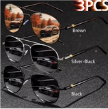 3PCS Vintage Square Sunglasses – Men & Women