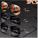 3PCS Vintage Square Sunglasses – Men & Women