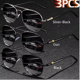 3PCS Vintage Square Sunglasses – Men & Women