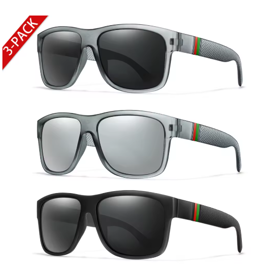 Classic Men’s Square Polarized Sunglasses – Outdoor & Sports