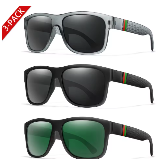 Classic Men’s Square Polarized Sunglasses – Outdoor & Sports
