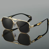 Vintage Square Sunglasses for Men – Retro Double Bridge