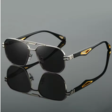 Vintage Square Sunglasses for Men – Retro Double Bridge