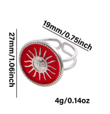 3-Piece No-Fade Stainless Steel Enamel Drip Rings for Women