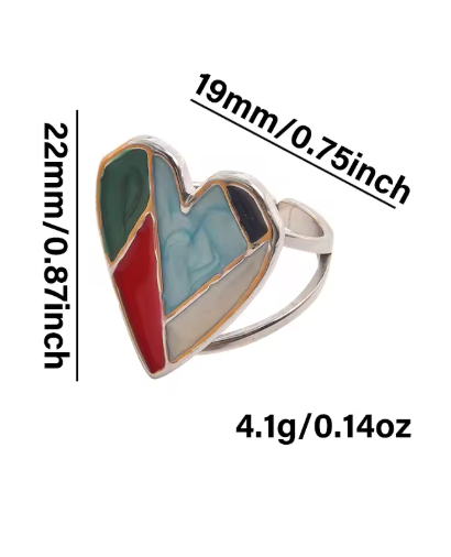3-Piece No-Fade Stainless Steel Enamel Drip Rings for Women