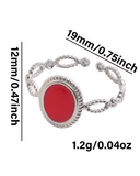 3-Piece No-Fade Stainless Steel Enamel Drip Rings for Women