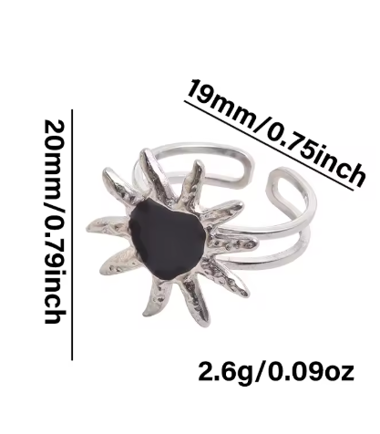 3-Piece No-Fade Stainless Steel Enamel Drip Rings for Women