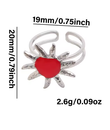 3-Piece No-Fade Stainless Steel Enamel Drip Rings for Women