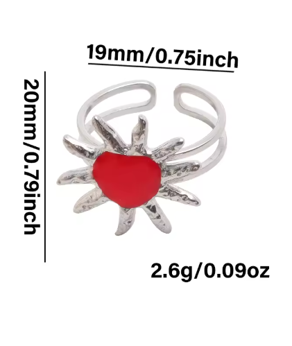 3-Piece No-Fade Stainless Steel Enamel Drip Rings for Women