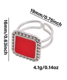 3-Piece No-Fade Stainless Steel Enamel Drip Rings for Women