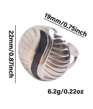 3-Piece No-Fade Stainless Steel Enamel Drip Rings for Women