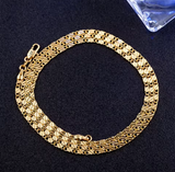 2mm Side Chain Necklace in 18k Gold or 925 Silver, 16–30 in
