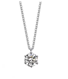 Sterling silver–plated AAA zircon necklace
