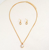 Sparkling Heart CZ Necklace or Earrings – Anniversary Gift
