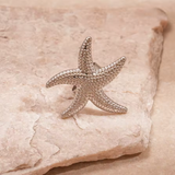 Starfish Pearl Open Ring – Beach-Inspired Statement Jewelry