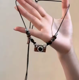 3D Camera Pendant Sweater Chain Necklace