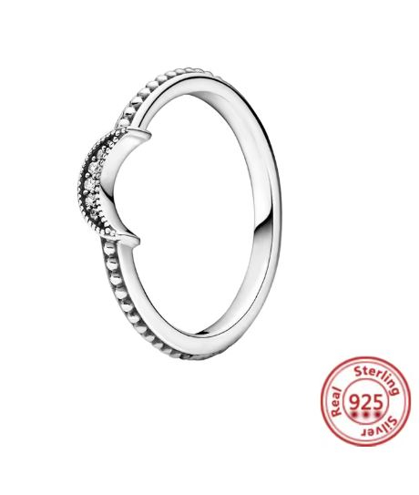 Elegant 925 Sterling Silver Zircon Ring for Women