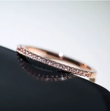 Minimalist Thin Cubic Zirconia Ring for Women