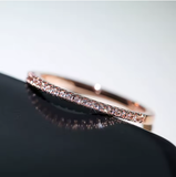 Minimalist Thin Cubic Zirconia Ring for Women