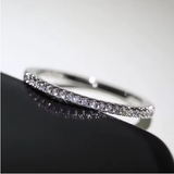Minimalist Thin Cubic Zirconia Ring for Women