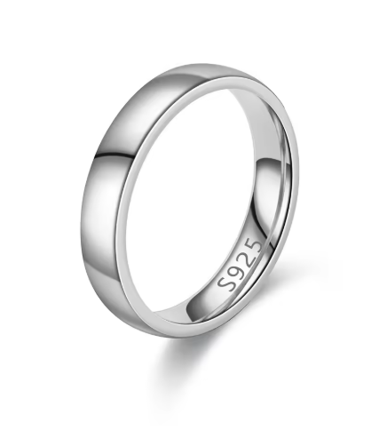 Gold Plated Women's Couple Ring - Simple Wedding Band