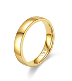 Gold Plated Women's Couple Ring - Simple Wedding Band