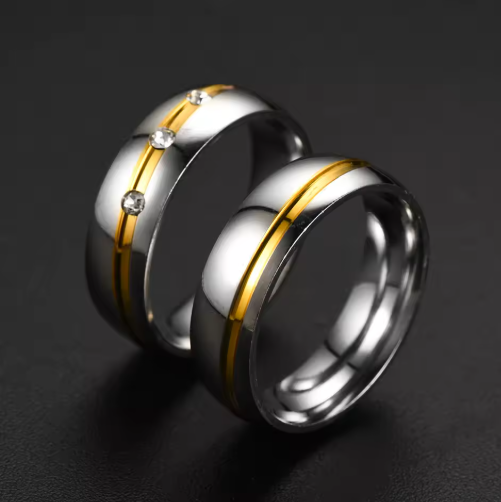 Matching Titanium Wedding Bands for Couples (Sizes 5–13)