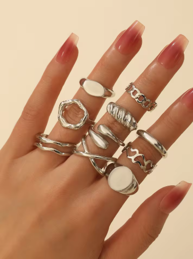 30-Piece Women's Stackable Rings Set – Classic & Elegant