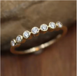 Thin Eternity Ring with Round Zirconia | Huitan