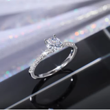 Thin Eternity Ring with Round Zirconia | Huitan
