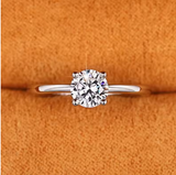Thin Eternity Ring with Round Zirconia | Huitan