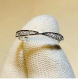 Thin Eternity Ring with Round Zirconia | Huitan